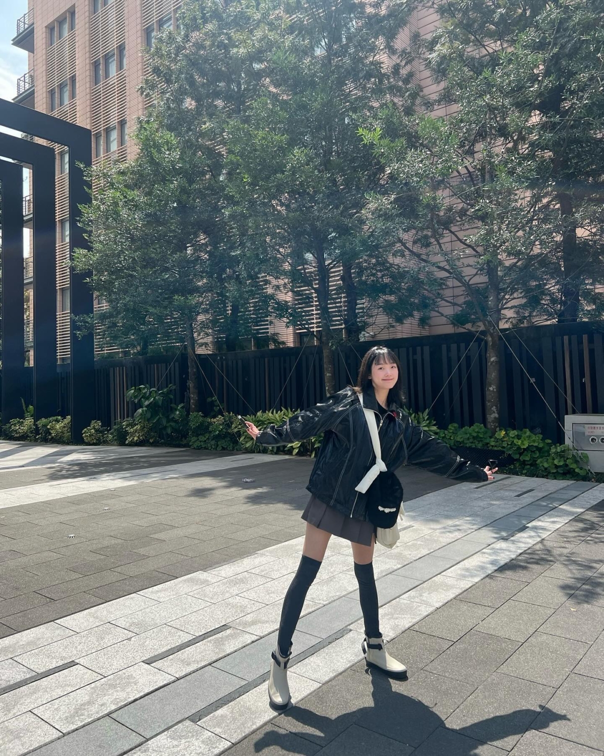今年春天李瑜美現身台北街頭
