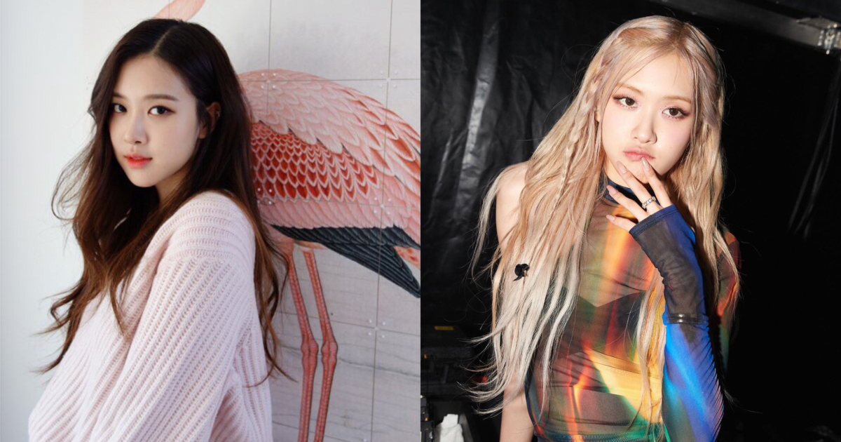 左圖為剛出道深色頭髮時期的BLACKPINK成員ROSÉ