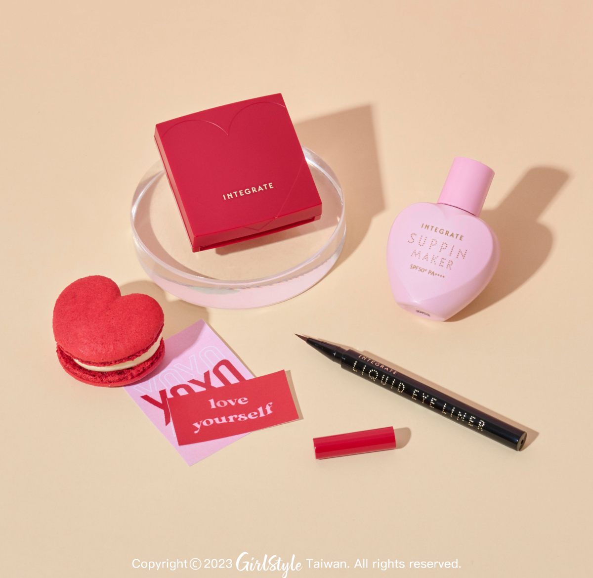 INTEGRATE 光透素裸顏美肌乳、柔焦輕透美肌粉餅、極線完美持色眼線液筆