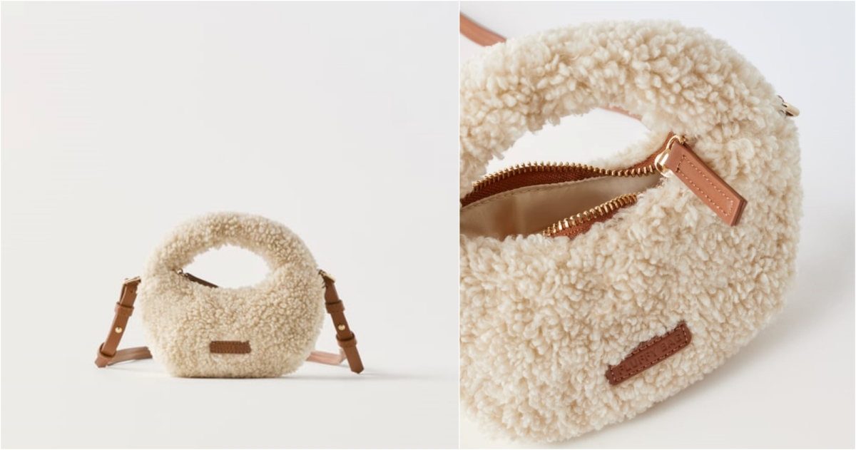 ZARA 人造皮草單肩包,NT$790