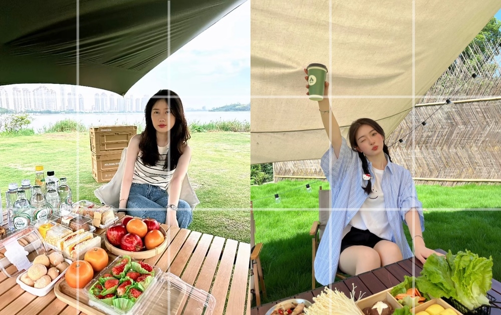 露營拍照技巧1：坐在帳篷底下