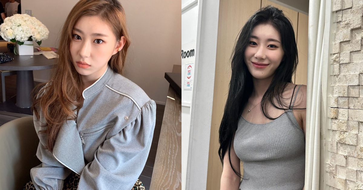 左圖為剛出道時期的ITZY成員李彩領