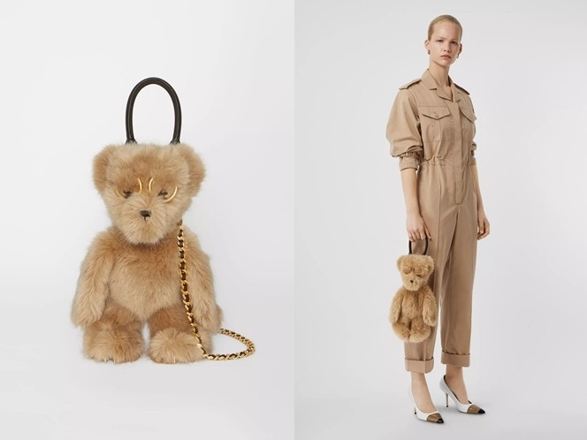 Burberry Thomas 泰迪熊肩背包，參考定價NT$41,900。