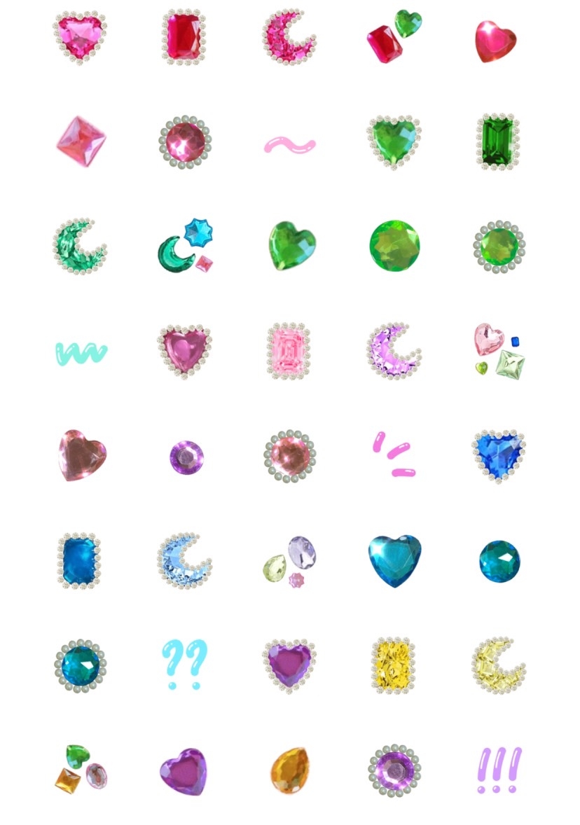 kirakira jewelry stickers表情貼