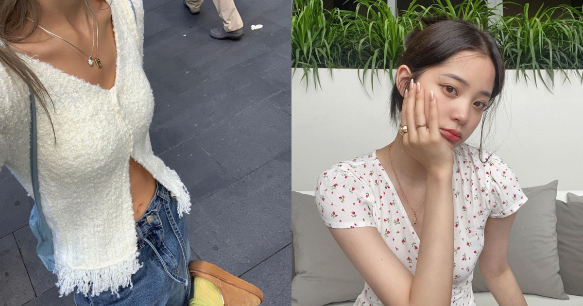 V領上衣搭配示範