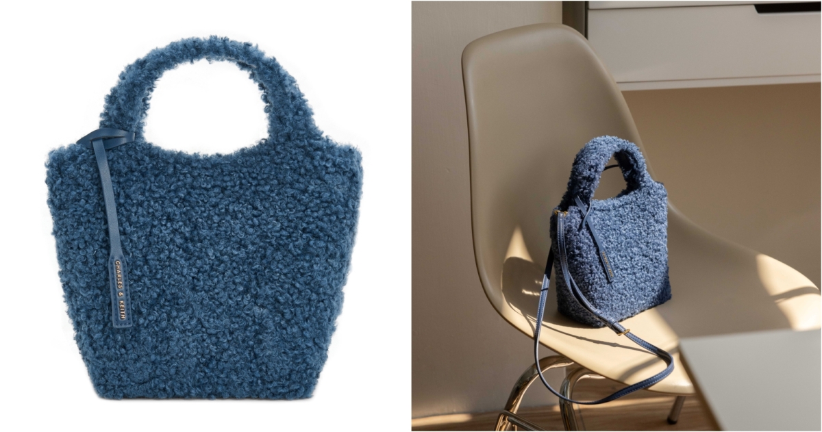 CHARLES & KEITH Arlys 仿羊毛手提包,NT$1,990