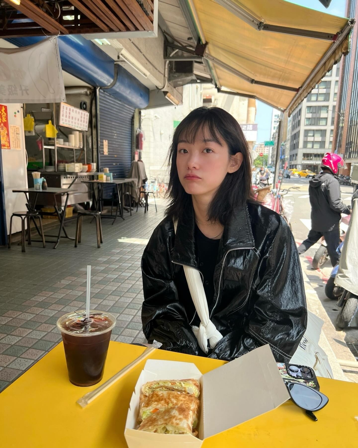 今年春天李瑜美現身台北街頭