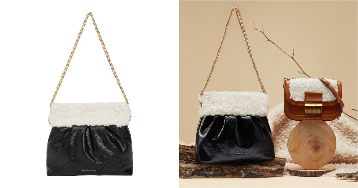 CHARLES & KEITH Duo 抓皺鍊條包,NT$2,990