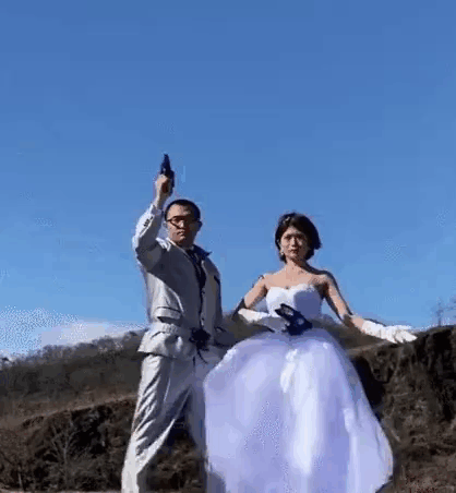 「爆炸婚紗照」錄下珍貴的影片充滿紀念感