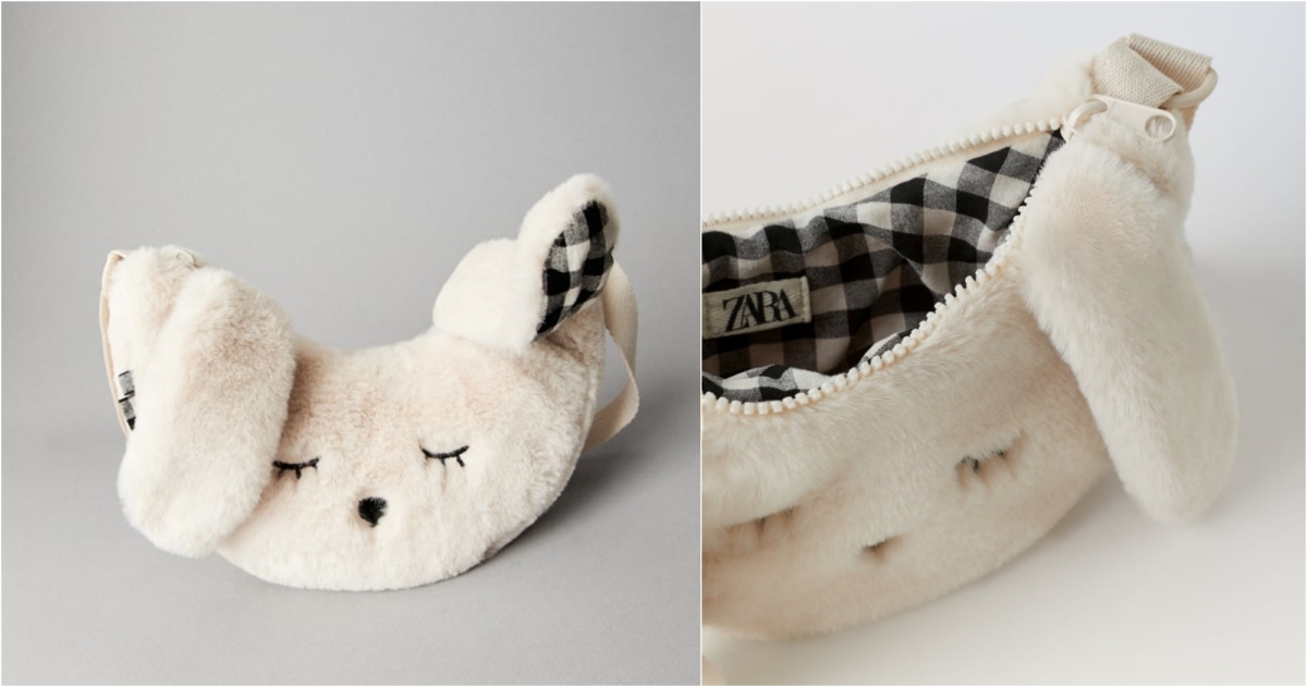 ZARA 小兔子裝飾斜背包,NT$890