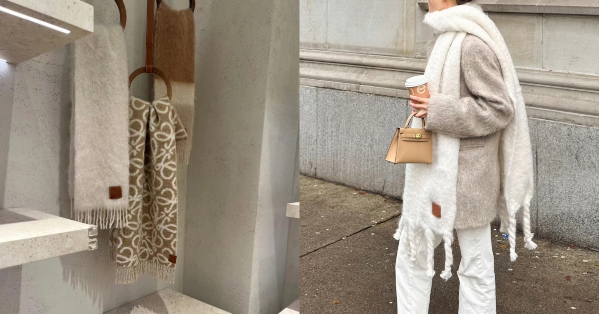 Loewe Scarf in mohair and wool