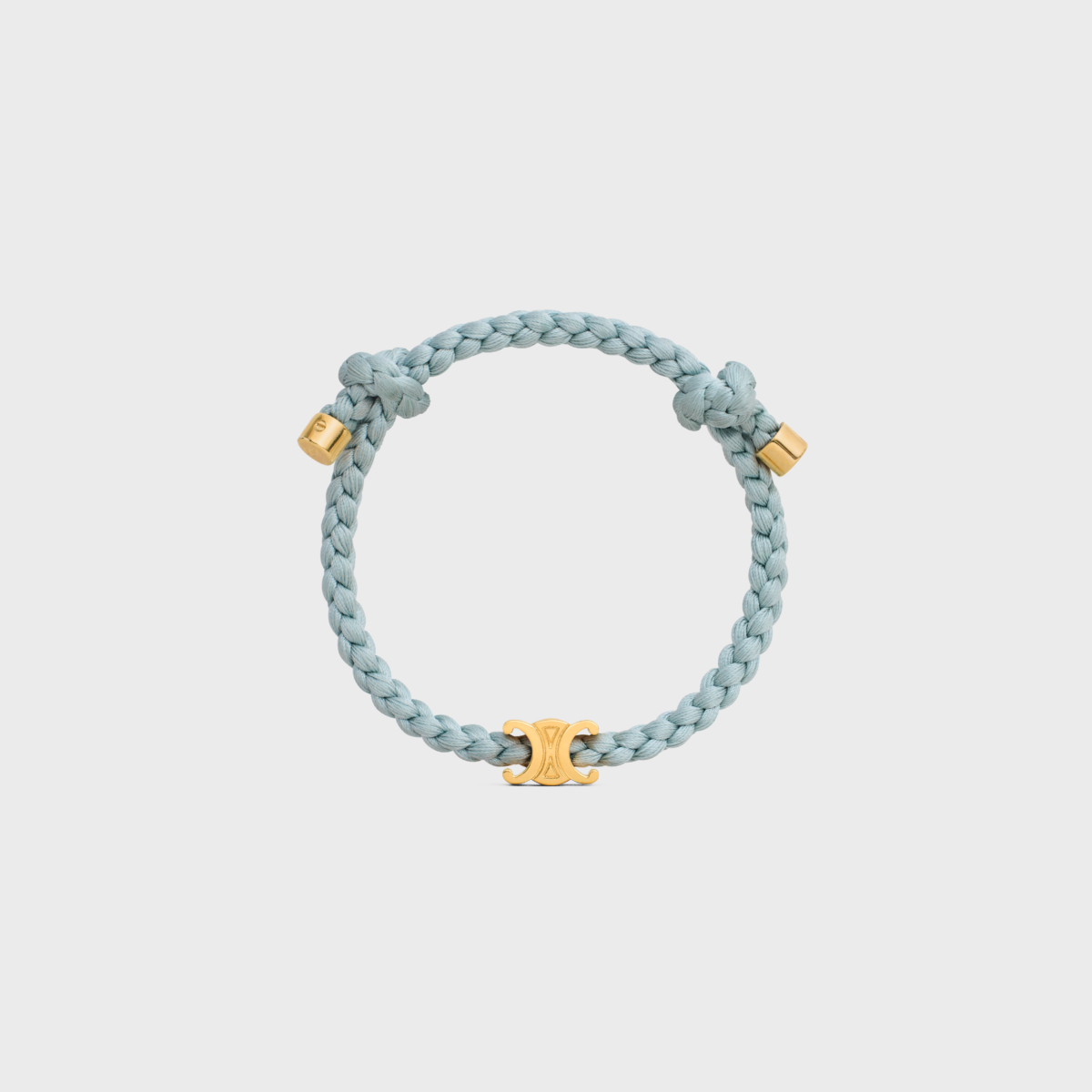 CELINE 金色飾面黃銅及真絲TRIOMPHE BEACH手鐲,NT$13,000