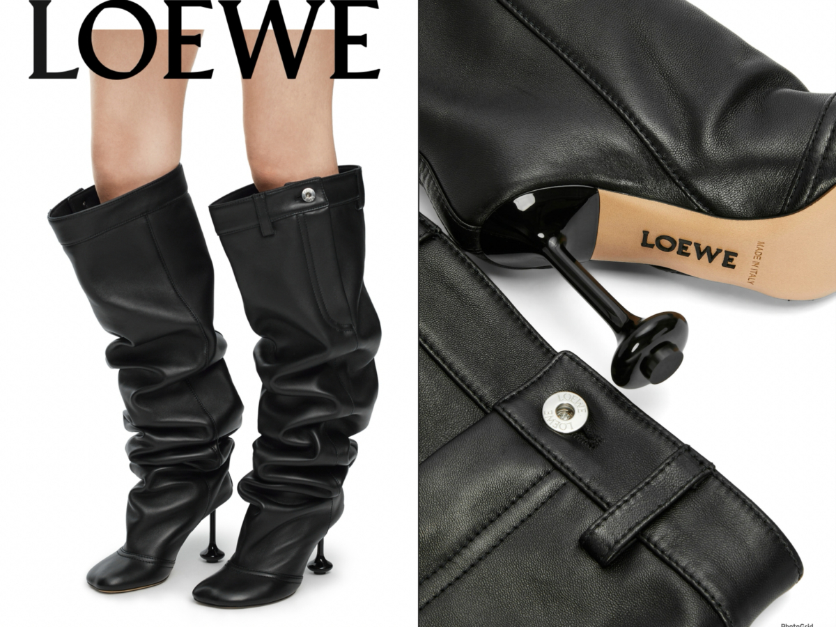LOEWE 納帕小羊皮過膝靴，參考定價 NT$114,000