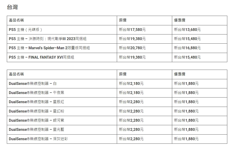 索尼宣布PS5主機雙11全面大降價優惠