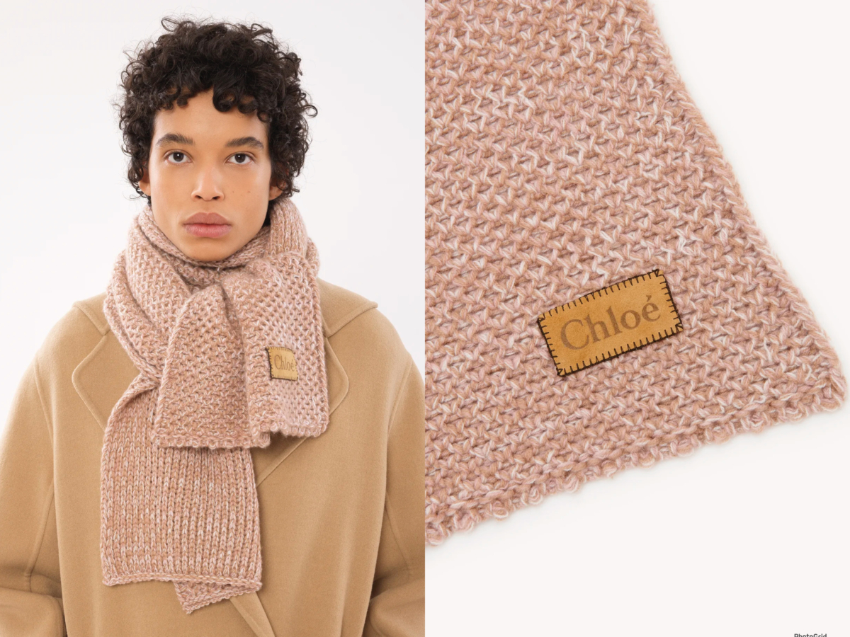 Chloé 厚實針織圍巾，參考定價 NT$26,000