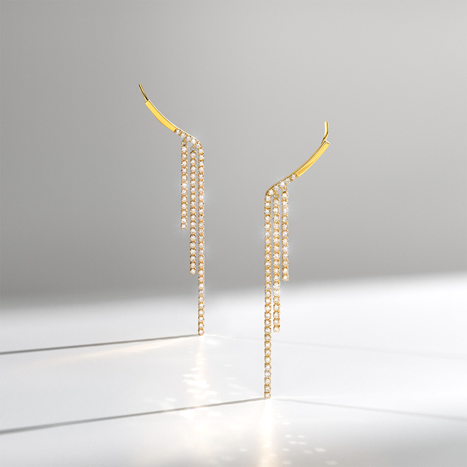 AHKAH chandelier flow grand耳環