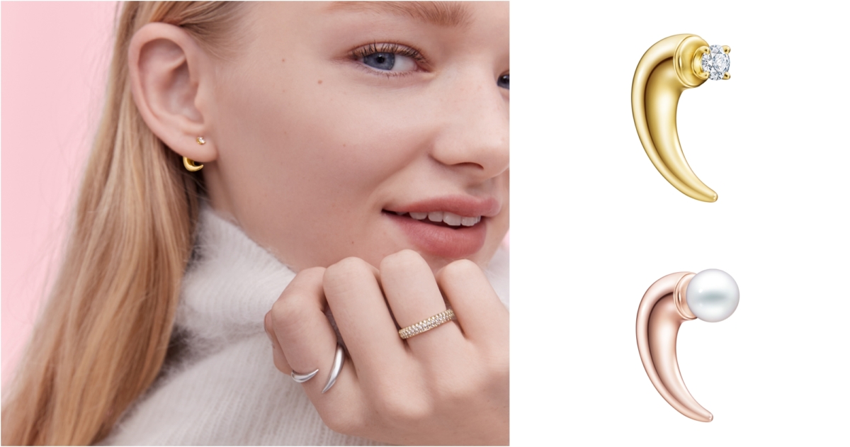 TASAKI Holiday Collection_danger horn 單邊鑲鑽耳環,NT$72,500_danger horn 單邊珍珠耳環,NT$44,300