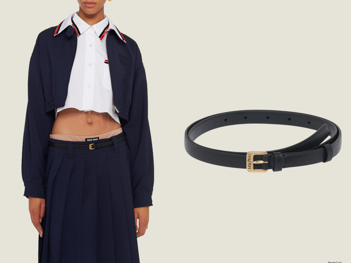 MIU MIU 納帕軟皮腰帶，參考定價 NT$19,000