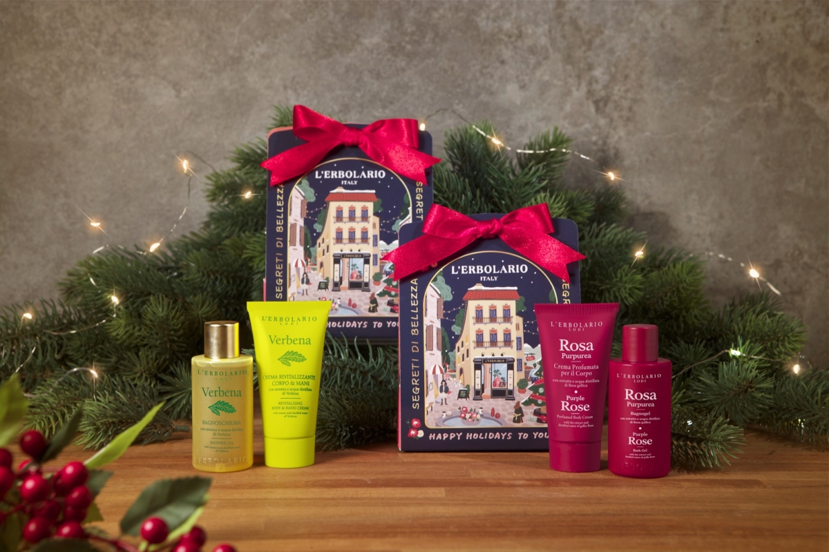 蕾莉歐與33插畫家合作推出義式風格與耶誕氣息結合的「耶誕限定禮盒」，分別有「檸檬馬鞭草」與「緋紅玫瑰」兩款選擇。