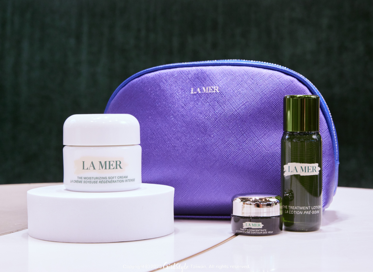 LA MER 海洋拉娜|輕潤水感入門修護組|價值$12300 奇蹟星願價$9200|內含超能修護精華露30ml、舒芙乳霜30ml、濃萃修復眼霜5ml、化妝包