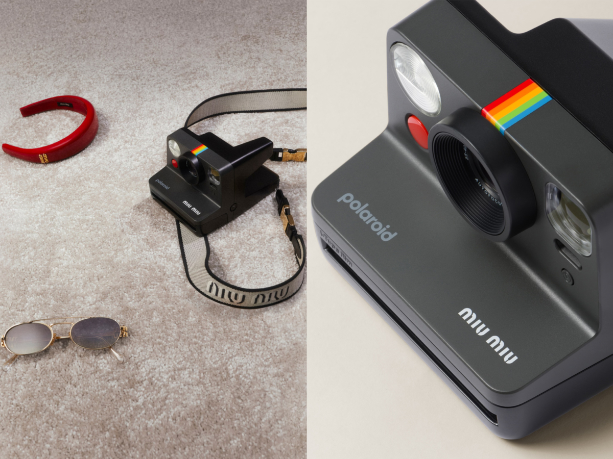 Polaroid X Miu Miu 連布質肩背帶,參考定價 NT$ 27,500