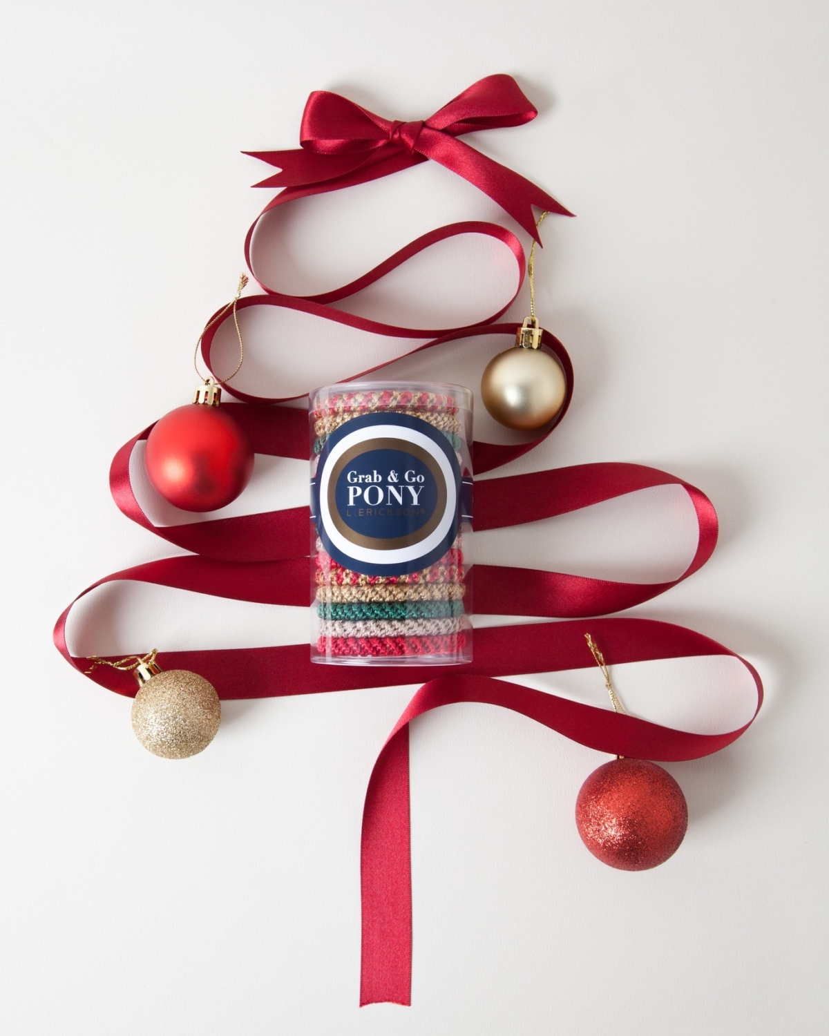 L. ERICKSON 彈力髮圈桶-15入〈聖誕限定色〉，NT$980