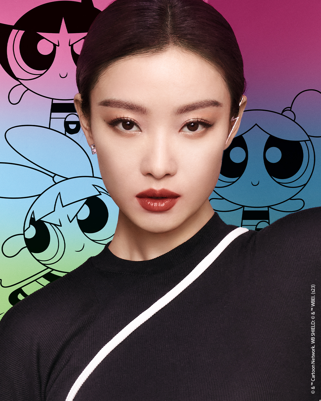 倪妮示範Bobbi Brown X 飛天小女警系列彩妝品