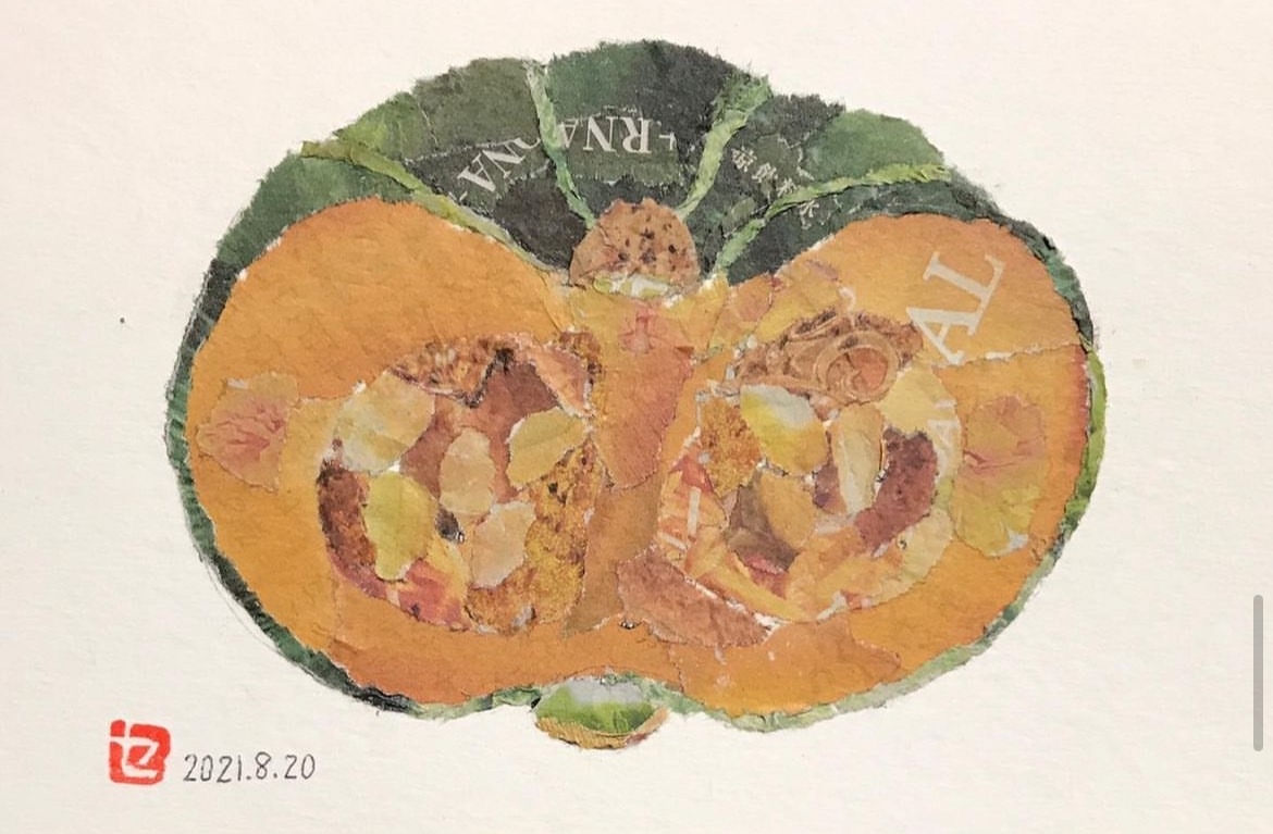 報紙創造出來的南瓜，需要耐心與藝術創造力