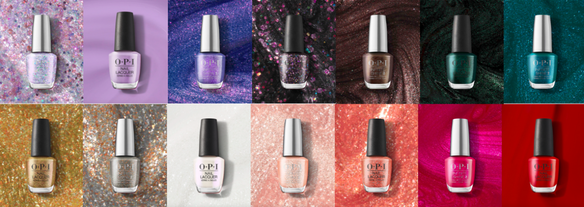 OPI Terribly Nice Collection 超美好假期系列 經典指甲油(小黑蓋) 15ml，NT$480/ 如膠似漆類光繚指甲油(小銀蓋) 15ml，NT$680