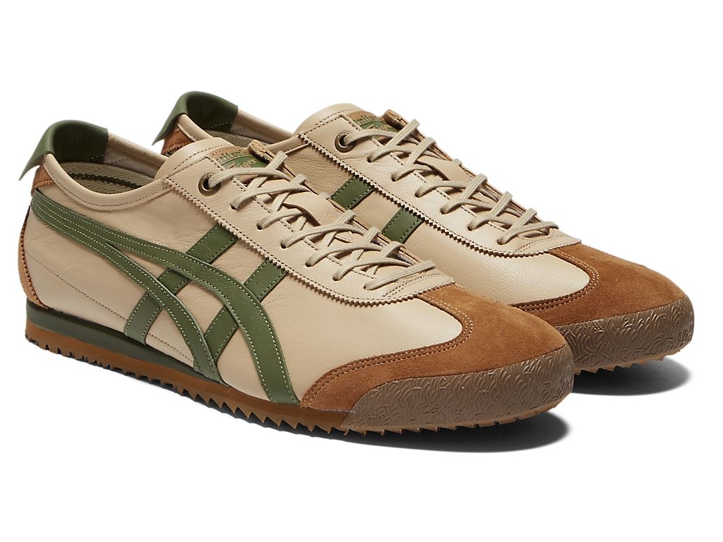 Onitsuka Tiger鬼塚虎 淺棕底綠虎爪紋 MEXICO 66 SD，NT$4,780 (1)