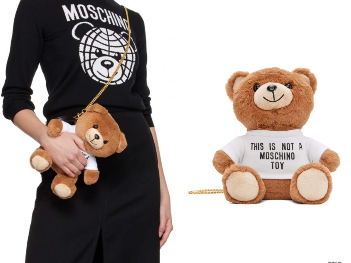 MOSCHINO 棕色Teddy Bear 包包,參考定價NT$14,000。