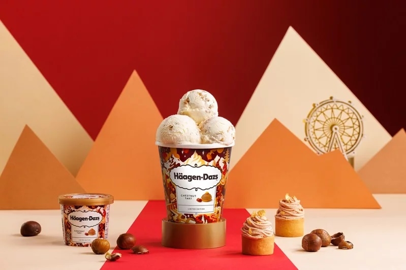 Häagen-Dazs栗子塔冰淇淋是秋季限定美味。