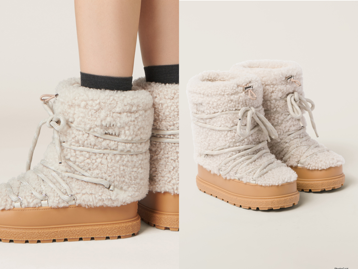 MIU MIU après-ski 羊毛靴，參考定價 NT$ 60,000