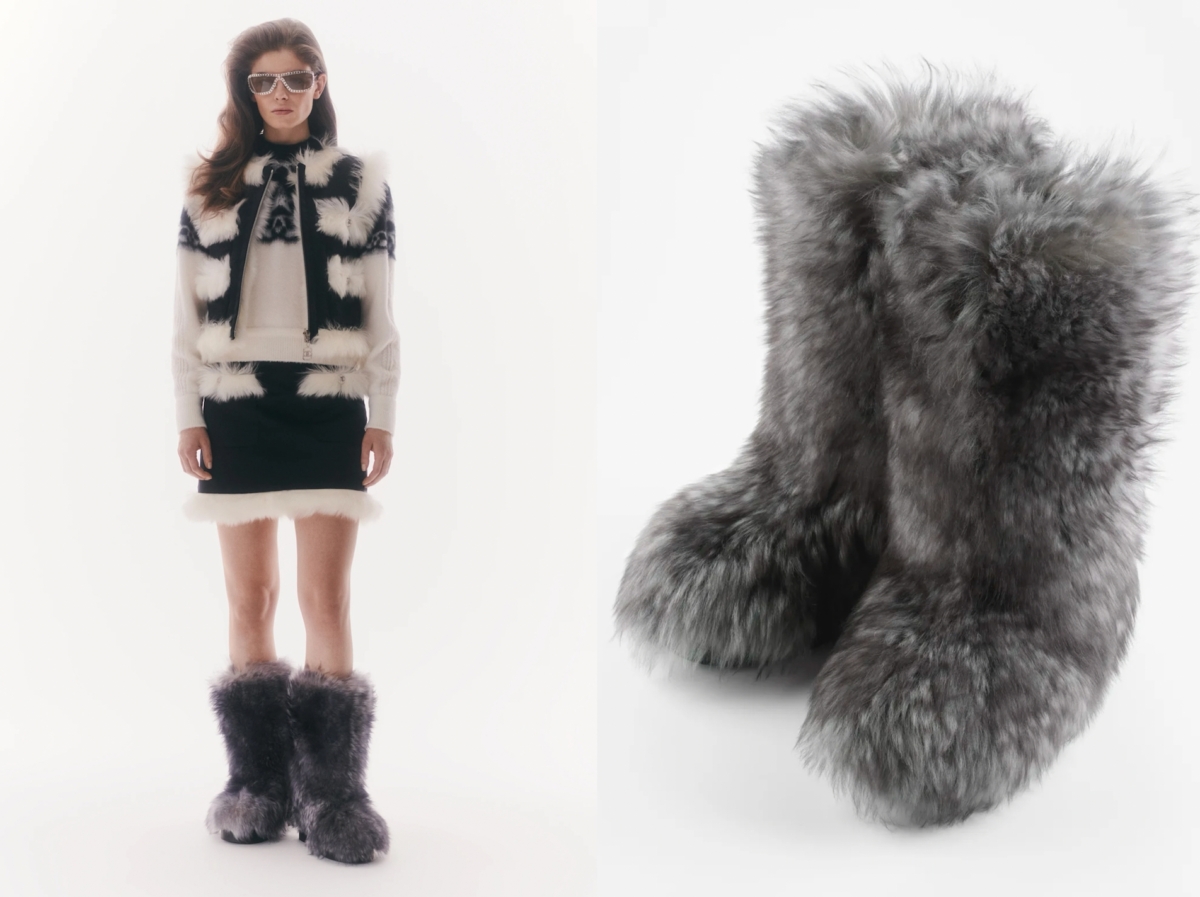 Chanel雙面剪羊毛皮革灰，參考定價 NT$81,700