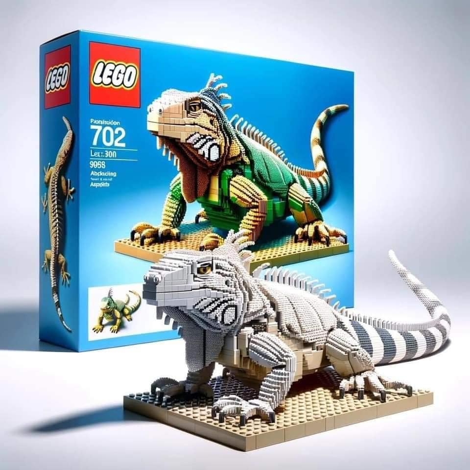 AI成功地模仿了爬蟲類的形態和特徵,並將其應用到了LEGO積木上