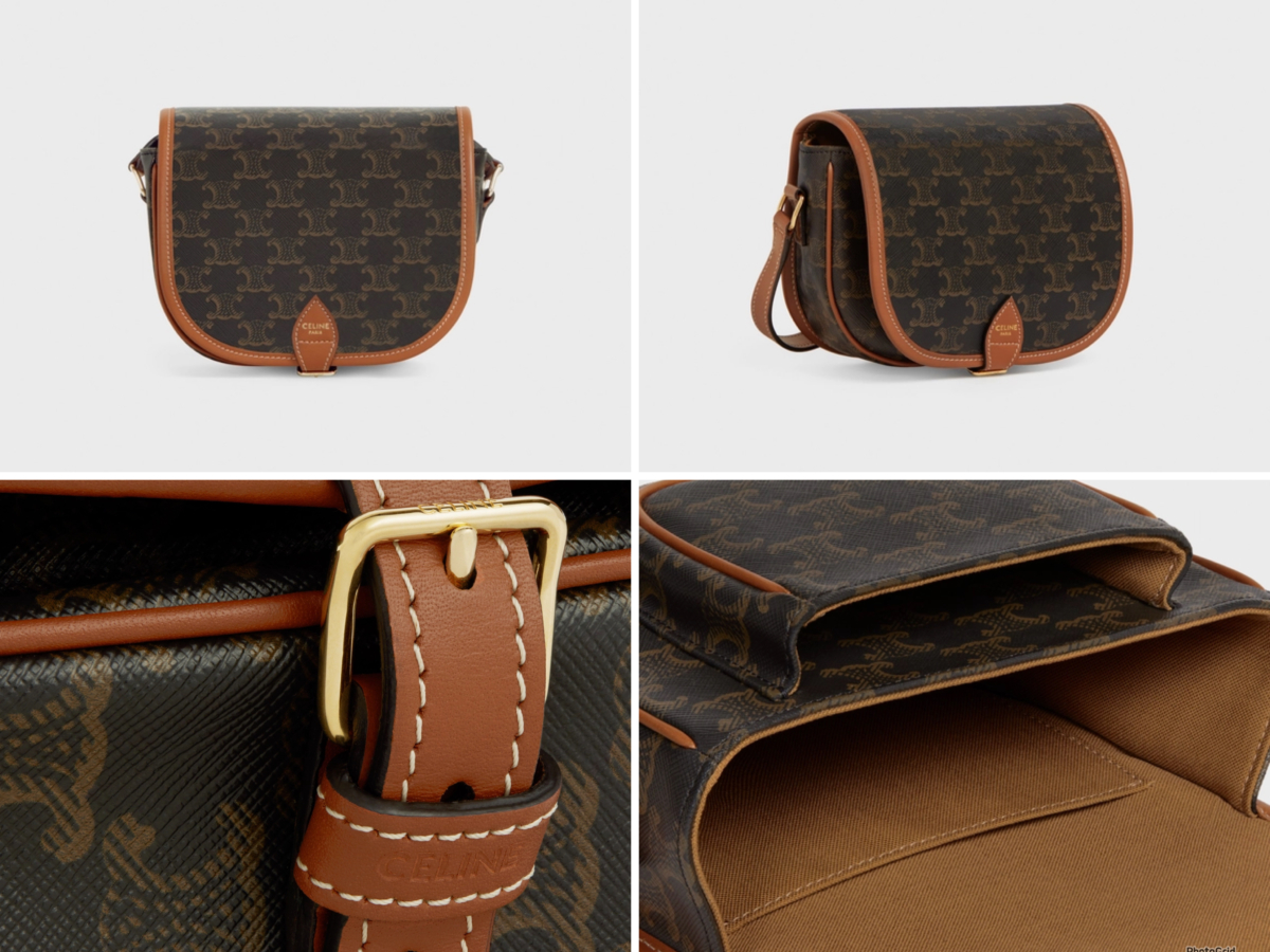 CELINE Triomphe Folio 帆布中型手袋,參考定價 NT$ 56,000