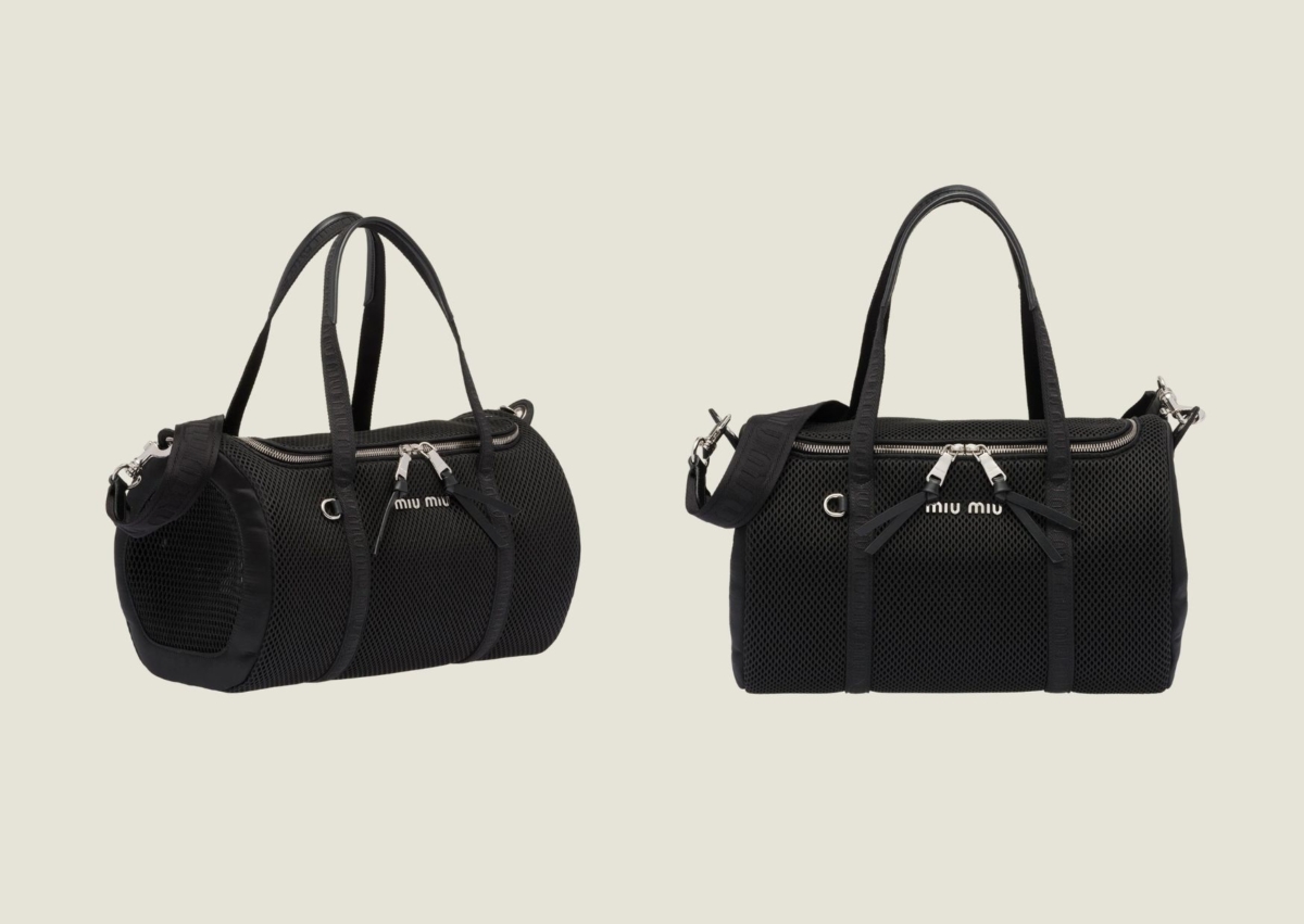 MIU MIU 網布寵物攜帶袋，NT$ 76,000
