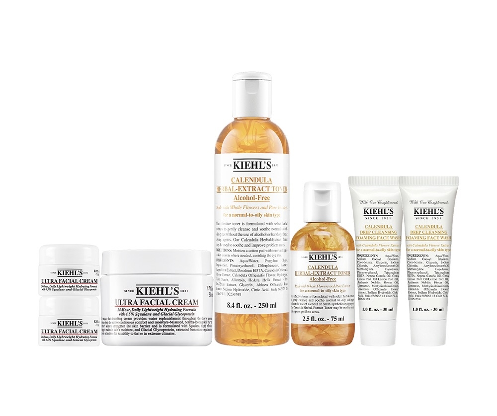 保濕霜穩膚修護組（冰河醣蛋白保濕霜 50ml、金盞花植物精華化妝水 250ml、冰河醣蛋白保濕霜 7ml、冰河醣蛋白保濕霜 7ml、金盞花潔面泡泡凝露 30ml、金盞花潔面泡泡凝露 30ml、金盞花植物精華化妝水 75ml）