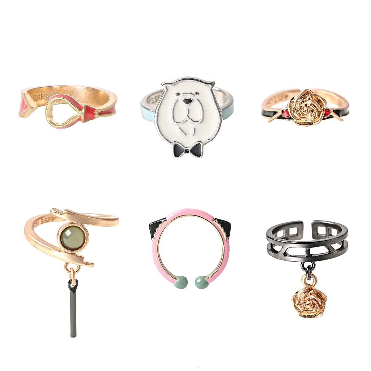 間諜家家酒與mayla聯名戒指有豐富角色可以選擇