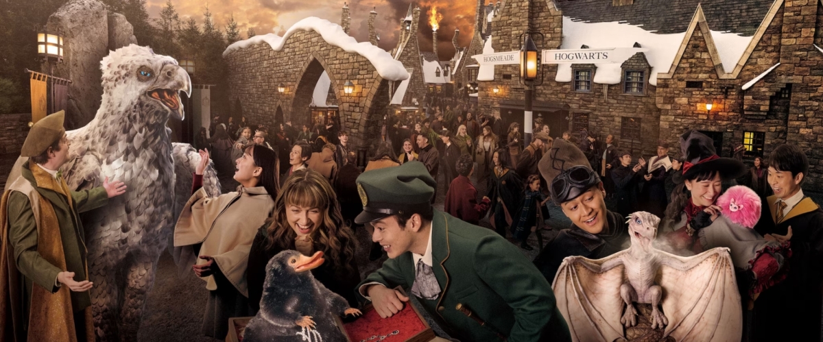 哈利波特在英國環球影城遊玩特別正統