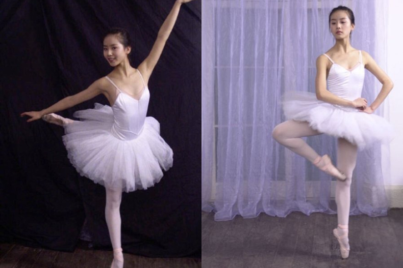 劉詩詩從小學習芭蕾舞，優雅儀態從小就開始養成。