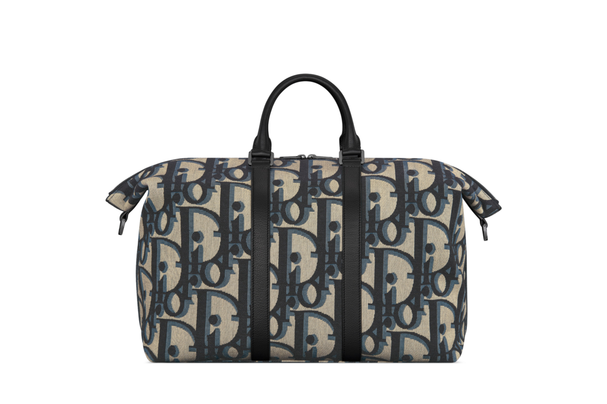 Dior WEEKENDER 40 米色和黑色大型 Dior Oblique 緹花手袋 ,NT$96,000