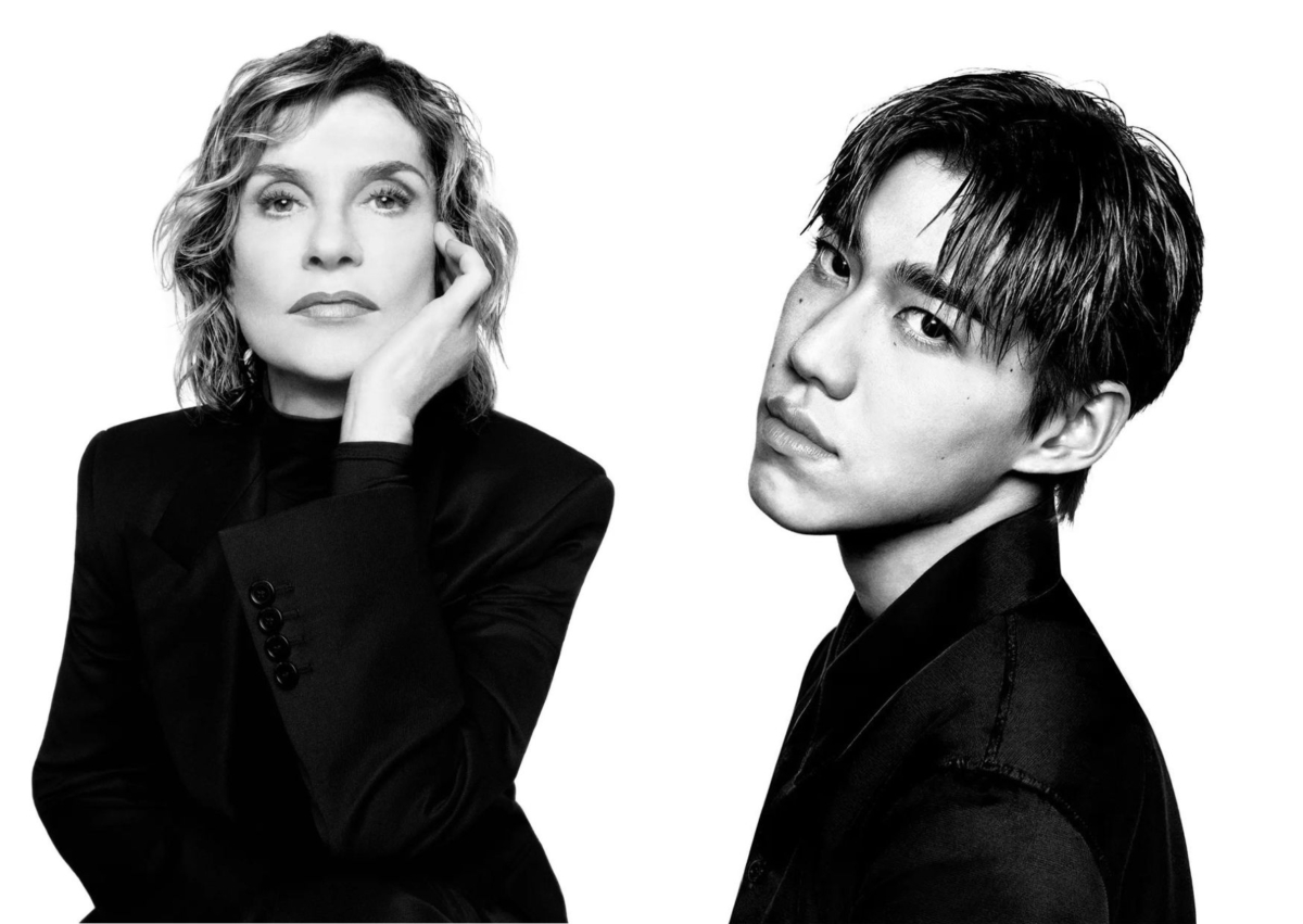 Balenciaga品牌大使,法國影后 Isabelle Huppert 及泰國歌手兼演員和模特兒 PP Krit Amnuaydechkorn