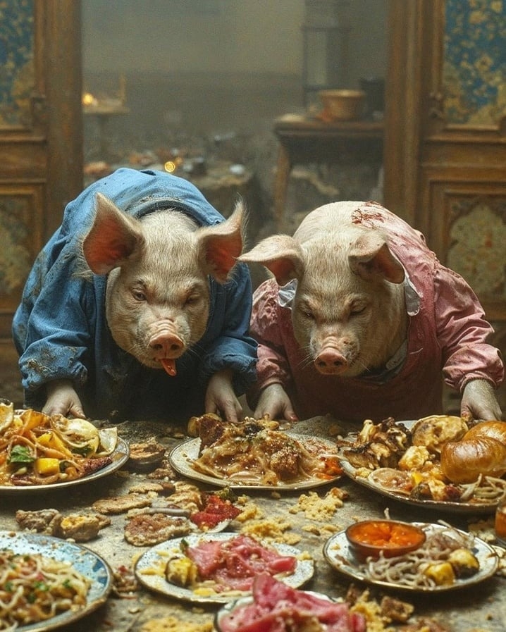 AI寫實化《神隱少女》豬爸媽