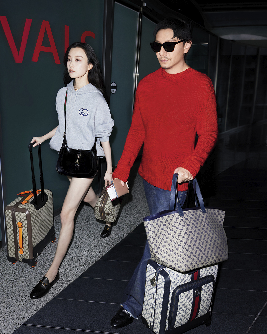 演員張震與倪妮攜手展演全新GUCCI VALIGERIA旅行世界系列形象廣告