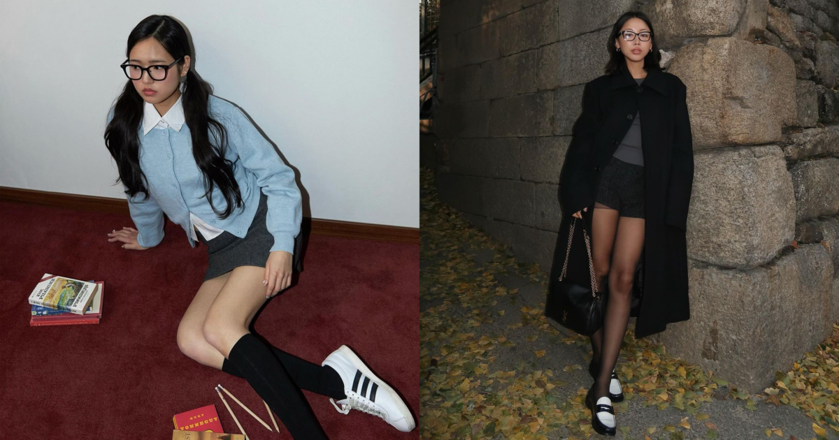 復古校園風穿搭示範