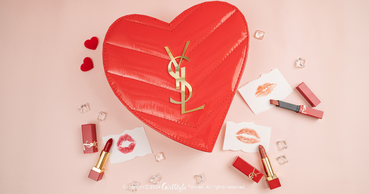 YSL 奢華緞面唇膏#NM赤裸繆思、#RM赤烈謬思，NT$1,580 & 奢華緞面絲絨唇膏#2024烈焰朱紅，NT$1,580