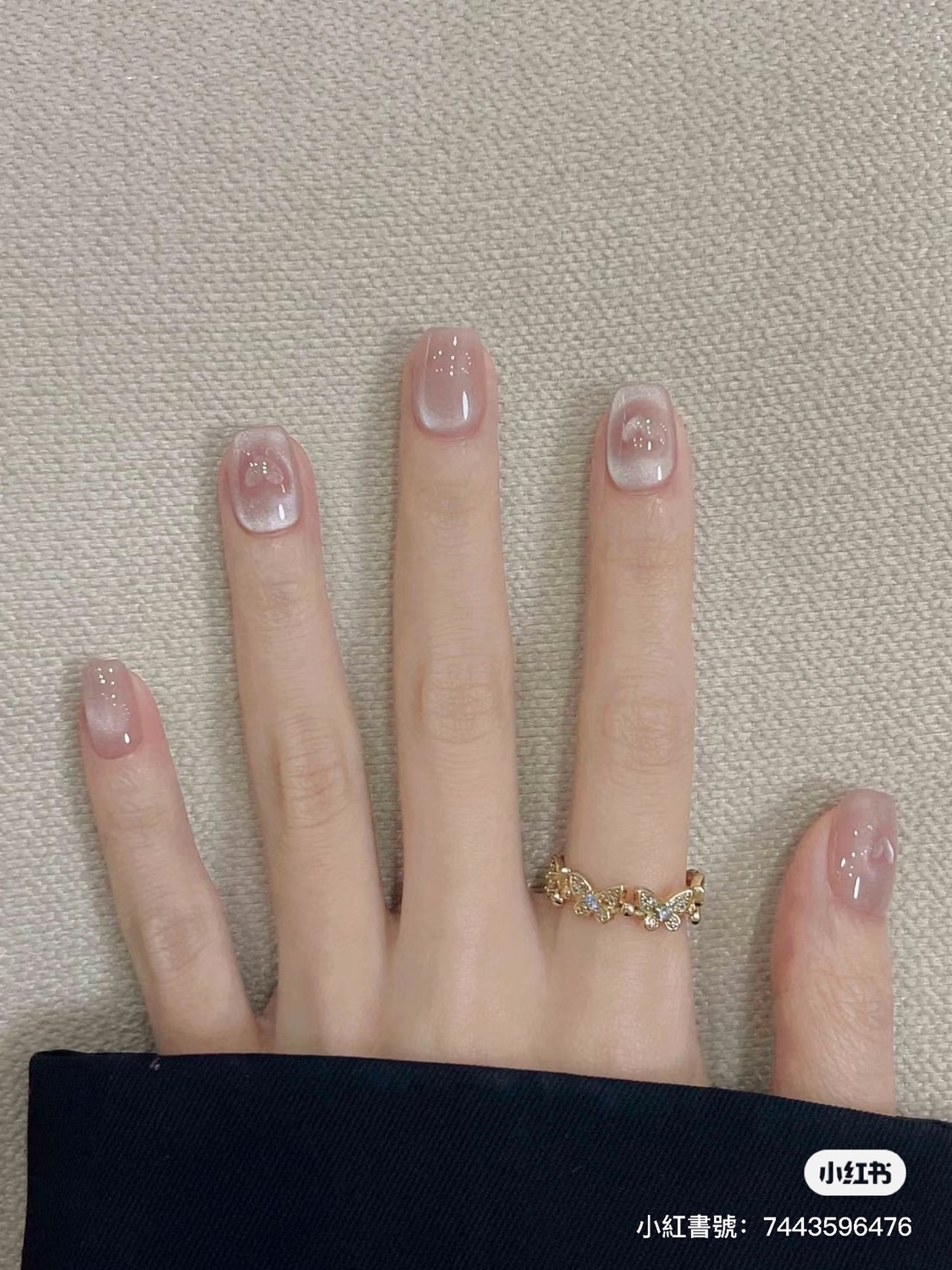 愛心貓眼光療推薦04:細閃愛心貓眼