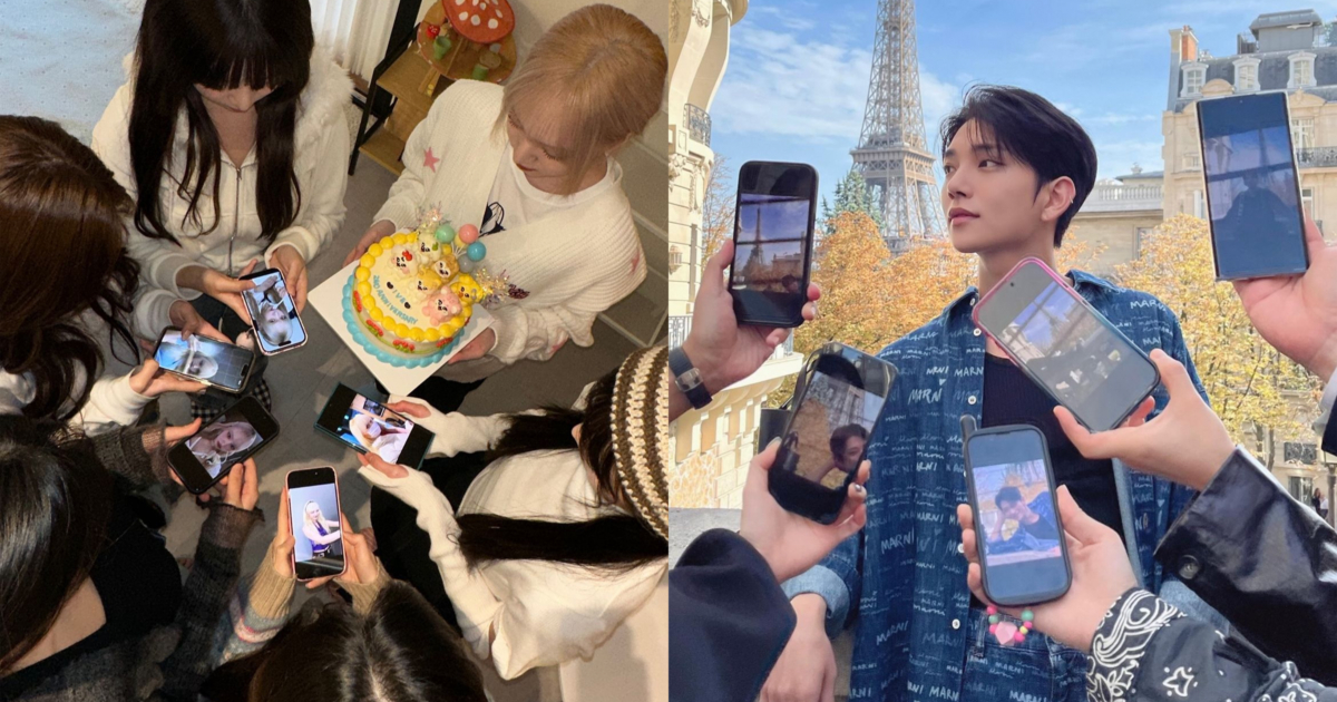 IVE、Joshua示範翻拍手機拍照