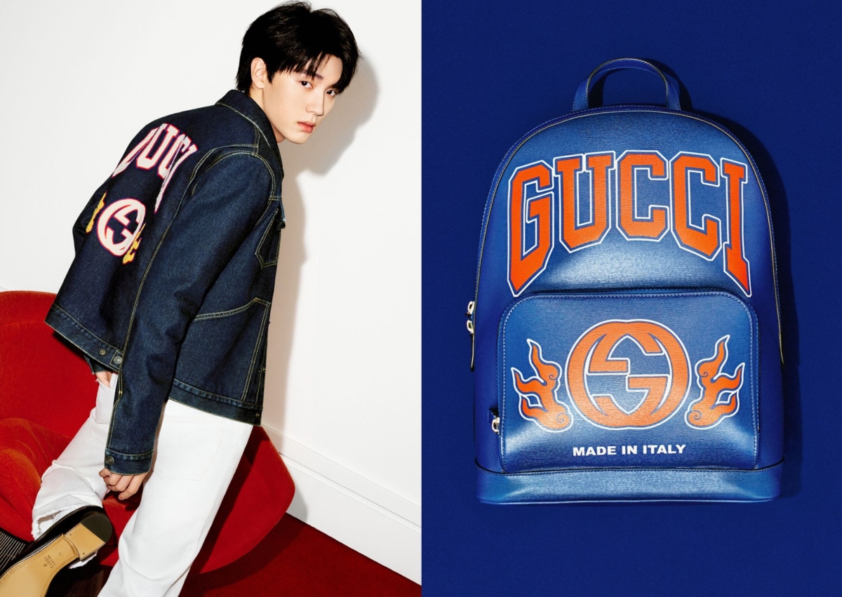 (右)GUCCI 龍年限定後背包,NT$93,400